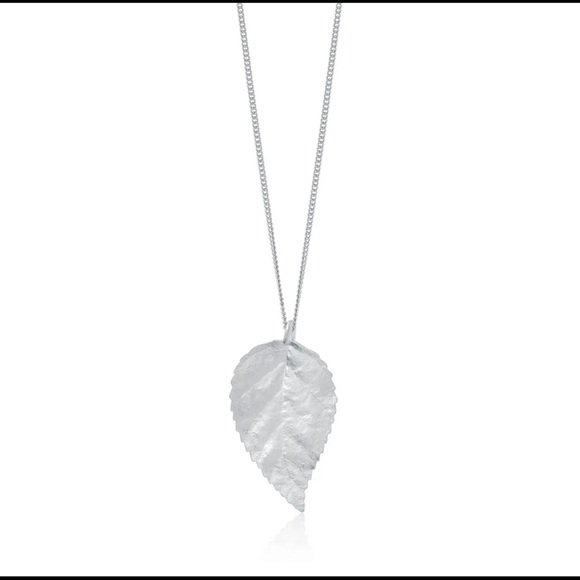 Amos Pewter Jewelry - Amos Pewter Birch Leaf Necklace